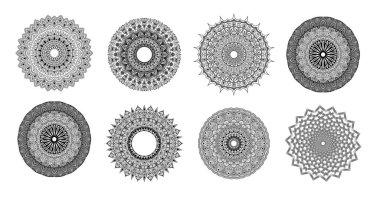 Lüks dekoratif mandala arkaplan tasarımı seti.