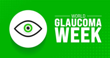 March Dünya Glaucoma Haftası arka plan şablonu. Tatil konsepti. arkaplan, pankart, kart ve yazı ve standart renk içeren poster tasarım şablonu için kullan. vektör illüstrasyonu.