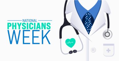 Mart, Ulusal Hekimler Haftası 'nın arka plan şablonu. Tatil konsepti. arkaplan, pankart, kart ve yazı ve standart renk içeren poster tasarım şablonu için kullan. vektör