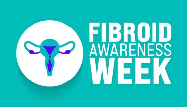 April is Fibroid Awareness Week background template. Holiday concept. use to background, banner, placard, card, and poster design template with text inscription and standard color. vector illustration clipart