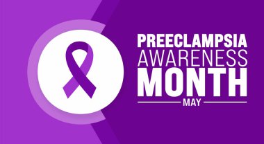 Mayıs, preeklampsi farkındalık ayının arka plan şablonu. Tatil konsepti. arkaplan, pankart, kart ve yazı ve standart renk içeren poster tasarım şablonu için kullan. vektör