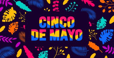 5 Mayıs Cinco De Mayo arka plan şablonu. Tatil konsepti. arkaplan, pankart, kart ve yazı ve standart renk içeren poster tasarım şablonu için kullan. vektör illüstrasyonu.