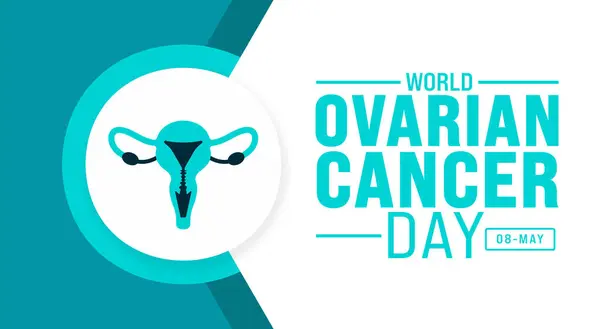 Mai Journée Mondiale Cancer Ovaire Modèle Fond Concept Vacances Utiliser — Image vectorielle