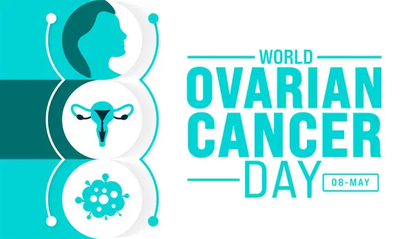 Mai Journée Mondiale Cancer Ovaire Modèle Fond Concept Vacances Utiliser — Image vectorielle
