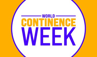 June is World Continence Week background template. Holiday concept. use to background, banner, placard, card, and poster design template with text inscription and standard color. clipart