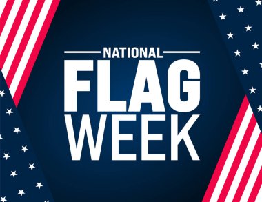 Haziran, Ulusal Bayrak Haftası 'nın arka plan şablonu. Tatil konsepti. Metin yazma ve standart renk ile arkaplan, pankart, kart ve poster tasarım şablonu için kullan.