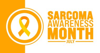 Temmuz, Sarkoma Farkındalık Ayı şablonu. Tatil konsepti. Metin yazma ve standart renk ile arkaplan, pankart, kart ve poster tasarım şablonu için kullan.