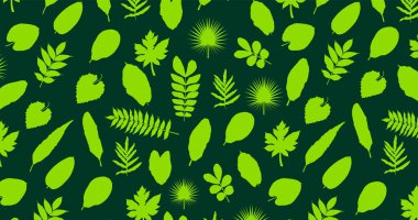 Yeşil ağaç yaprağı desenli arka plan. vektör illüstrasyonu.