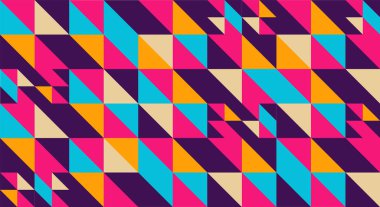 Modern ve renkli soyut Geometrik Şekil Biçimi Arkaplanı. vektör illüstrasyonu.