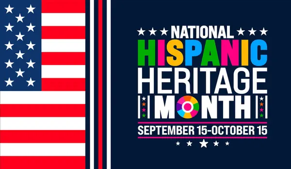 Ulusal İspanyol Mirası Festivali Amerika Birleşik Devletleri bayrak arka planı ya da pankart şablonu. pankart, kart, poster, pankart, tasarım şablonu benzersiz şekillerde.