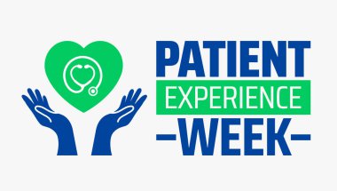 Hasta Tecrübe Haftası arka plan afişi veya poster tasarımı şablonu. Mart 'ta her yıl gözlemlenir. Tatil konsepti. Herhangi bir şablon, kart, poster, pankart, şablon kullan.