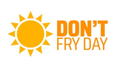 Fry Day arkaplan pankartı ya da poster tasarım şablonu. Her yıl mayıs ayında gözlemlenir. Tatil konsepti. Herhangi bir şablon, kart, poster, pankart, şablon kullan.