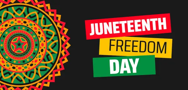 Haziran Özgürlük Günü afişi ya da poster tasarımı şablonu. Her yıl haziran ayında gözlemlenir. Tatil konsepti. Herhangi bir şablon, kart, poster, pankart, şablon kullan.