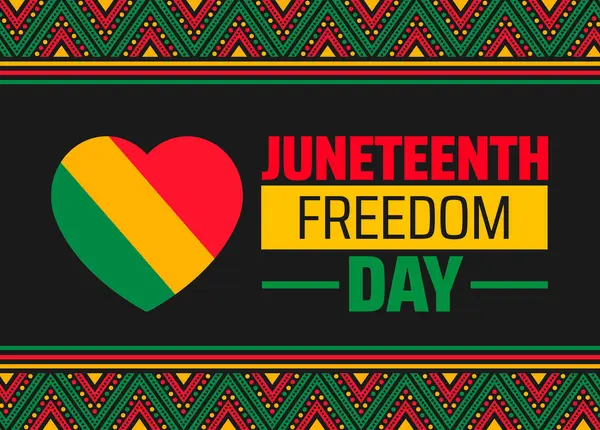 Haziran Özgürlük Günü afişi ya da poster tasarımı şablonu. Her yıl haziran ayında gözlemlenir. Tatil konsepti. Herhangi bir şablon, kart, poster, pankart, şablon kullan.