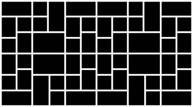 Çoklu fotoğraflar için Siyah ve Beyaz Düzensiz Resim Kolajı Şablonu. Üniversite çerçevesi boş kısmı ya da resim vektörü modeli. Çerçeve Resim üniversitesi. resim çerçeveleri.