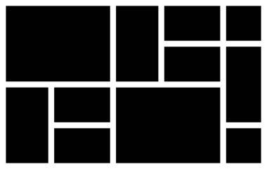 Çoklu fotoğraflar için Siyah ve Beyaz Düzensiz Resim Kolajı Şablonu. Üniversite çerçevesi boş kısmı ya da resim vektörü modeli. Çerçeve Resim üniversitesi. resim çerçeveleri.