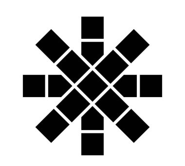 Soyut dairesel fotoğraf çerçevesi kolajı seti segmentli siyah dilimler ve beyaz eşmerkezli taslaklar, modern minimalist yerleşimler için ideal, radyal kompozisyonlar.