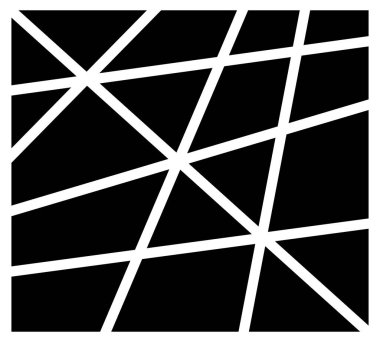 Siyah kareler ve beyaz elmaslarla özetlenmiş soyut geometrik fotoğraf çerçevesi kolajı tasarımı, minimalist resim sunumu veya dekoratif kaplama için ideal çarpık şebeke modeli içerir..