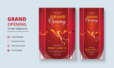 Büyük Açılış Şablonu, Gerçekçi Açılış Davetiyesi, Açılış Uçuşu, Tören davetiyesi, Büyük Açılış broşürü