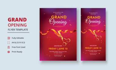 Büyük Açılış Şablonu, Gerçekçi Açılış Davetiyesi, Açılış Uçuşu, Tören davetiyesi, Büyük Açılış broşürü