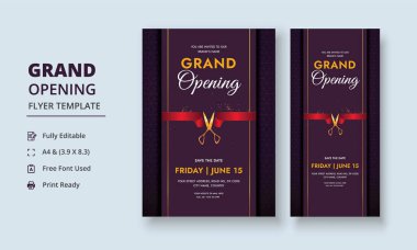 Büyük Açılış Şablonu, Gerçekçi Açılış Davetiyesi, Açılış Uçuşu, Tören davetiyesi, Büyük Açılış broşürü