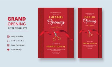 Büyük Açılış Şablonu, Gerçekçi Açılış Davetiyesi, Açılış Uçuşu, Tören davetiyesi, Büyük Açılış broşürü