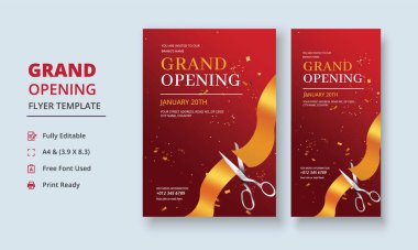 Büyük Açılış Şablonu, Gerçekçi Açılış Davetiyesi, Açılış Uçuşu, Tören davetiyesi, Büyük Açılış broşürü