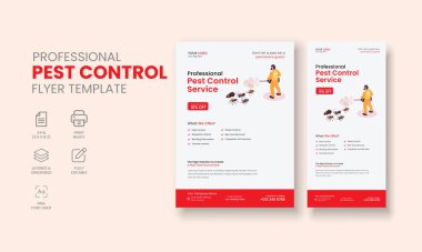 Pest Control Service Flyer Template, Professional Pest Control Flyer, Pest Control Service DL Flyer clipart