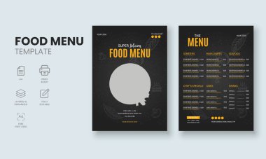 Yemek menü poster tasarımı