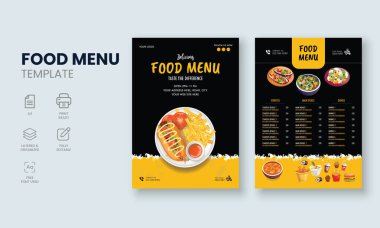 Yemek menü poster tasarımı