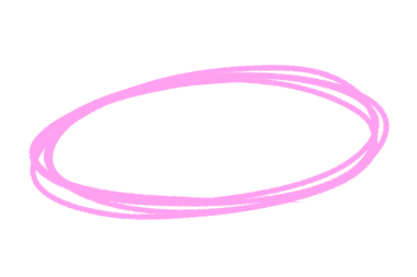 El Çizimi Pembe Çember ve Oval Taslak, İşaretli Yazı, Saydam Arkaplanda İzole Edilmiş Yuvarlak Doodle Elementleri, Çember PNG