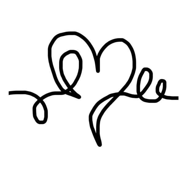Amor Linha Contínua Script Texto Cursivo Estilo Love Doodle —  Vetores de Stock