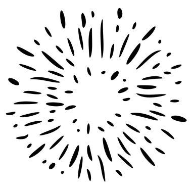 Beyaz arkaplanda yıldız patlaması çizimi