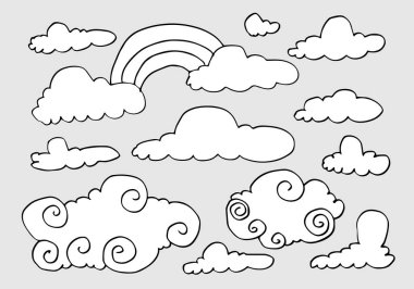 El yapımı hava tahsilatı. Gri arkaplanda düz biçim vektör çizimi.