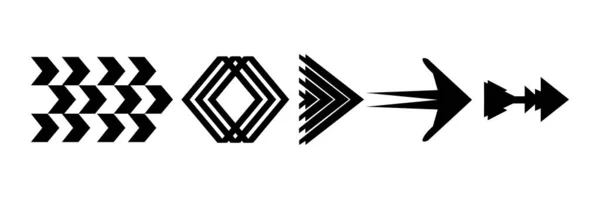 黒ベクトルの矢印のセットベクトルのイラストとコレクション 矢印ベクトルのアイコン — ストックベクタ