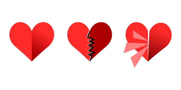 Jantung Ikon Vektor Hari Valentine Tanda Terisolasi Pada Latar Belakang - Stok Vektor