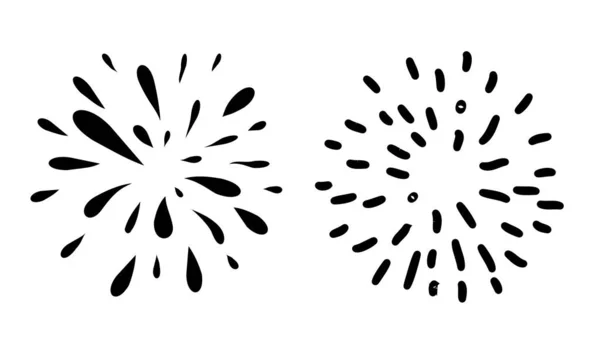 Starburst Main Dessinée Sur Fond Blanc — Image vectorielle