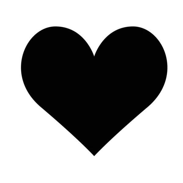 Herz Ikone Vektor Valentinstag Zeichen Isoliert Auf Weißem Hintergrund — Stockvektor