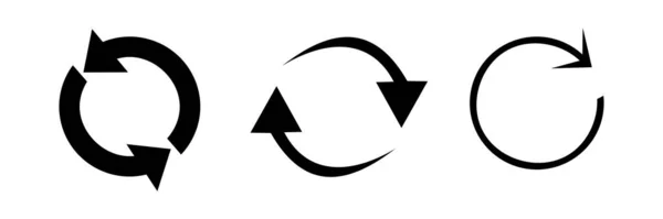白い背景に隔離された円の矢印のベクトルセット 矢印の読み込み画像 — ストックベクタ