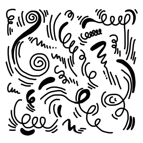 Doodle Wind Illustration Vektor Handgezeichneten Stil Abstraktes Doodle — Stockvektor