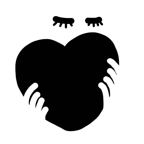 Händerna Håller Ett Hjärta Symbol För Kärlek Och Alla Hjärtans — Stock vektor