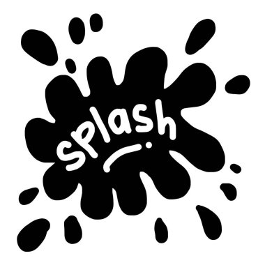 Beyaz arka planda su sıçraması. Su damlaları şekillenir, sıvı patlar. Vektör illüstrasyonu.