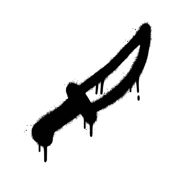 Spray Painted Graffiti Messer Symbol Isoliert Mit Weißem Hintergrund Gesprüht — Stockvektor