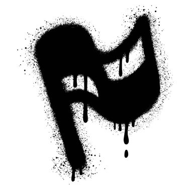 Sprey boyalı bayrak yazısı.