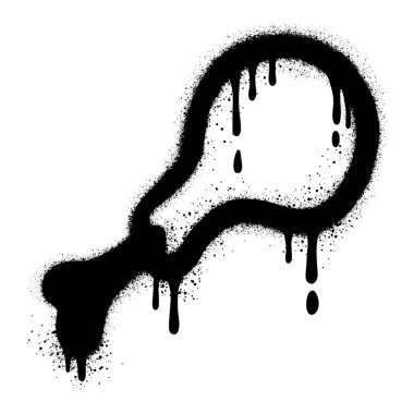 Grafiti tarzında kızarmış tavuk budu düz vektör çizimi