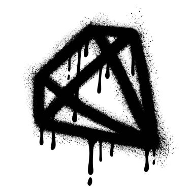 Sprey boyalı Graffiti elması, beyaz bir arkaplan ile izole edilmiş..