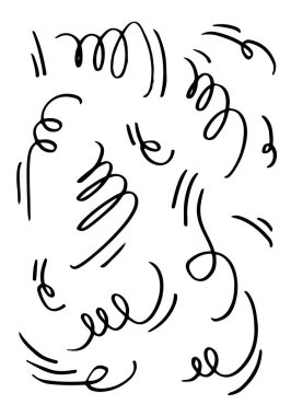 Karalama rüzgar illüstrasyon vektör el çizim biçimi beyaz arkaplan izole.