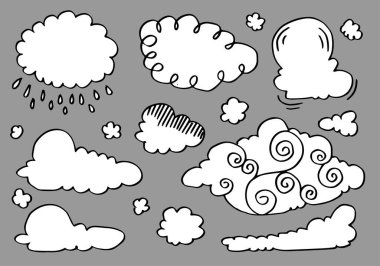 El yapımı hava tahsilatı. Gri arkaplanda düz biçim vektör çizimi.