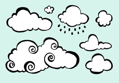 El yapımı hava tahsilatı. Bluebackground üzerinde düz biçim vektör illüstrasyonu.