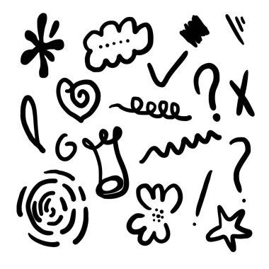 El çizimi çiçek, kalp, bulut, güneş ışığı, konsept tasarım için taç.